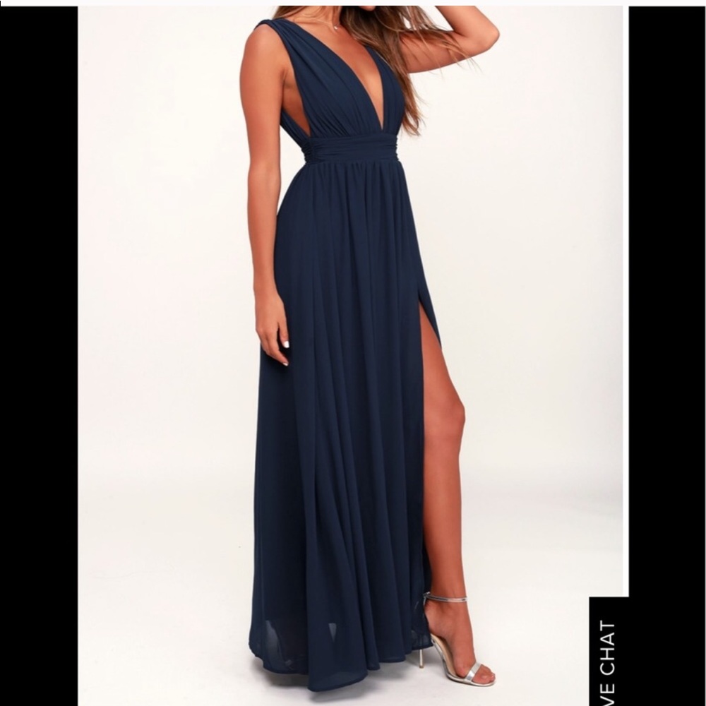 Heavenly Hues Navy Blue Dress NWOT
